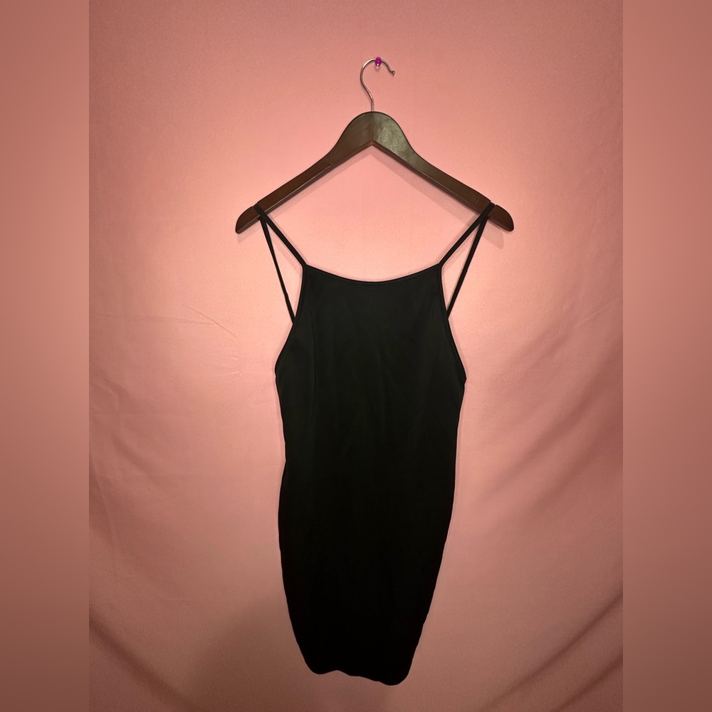 Halter Body-con Black Dress